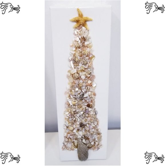 Stone and Resin Christmas Tree Winter Art Picture Wall Decor Home Decor Gift - Picture 4 of 4